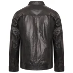 Black Elvis Presley Rockstar Leather Jacket Back