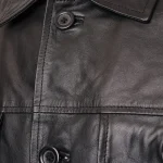 Black Elvis Presley Rockstar Leather Jacket Close Up