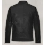Black Jensen Huang Leather Jacket Back