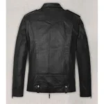 Black Michael B. Jordan Leather Jacket Back