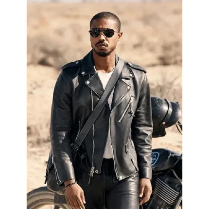 Black Michael B. Jordan Leather Jacket