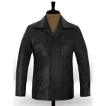 Black Rockstar Elvis Presley Leather Biker Jacket