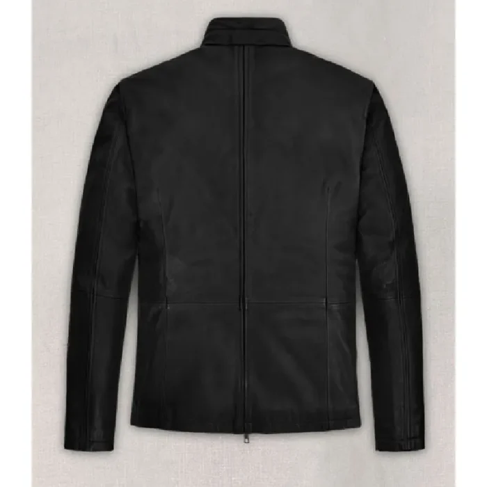 Black Tom Cruise Mission Impossible Dead Reckoning Leather Jacket Back