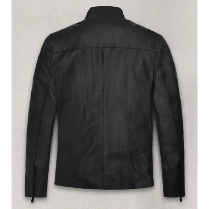 Black Tom Cruise Mission Impossible Rogue Nation Leather Jacket Back