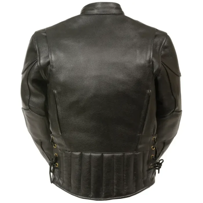 Boy’s Black Luxide Biker Genuine Leather Jacket Back