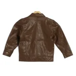 Boy’s Brown Luxide Faux Leather Jacket Back