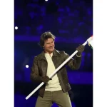 Brown Tom Cruise Mission Impossible Zip-Up Leather Jacket