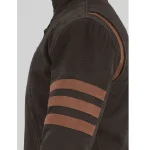 Brown X - Men Origins Wolverine Leather Jacket Close View