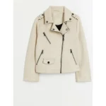 Girl's Cream Suede Leather Jacket