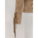 Francia Rasia How I Met Your Father Suede Jacket Side -LUXIDE