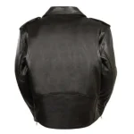 Kid’s Black Luxide Biker Dinkum Leather Jacket back