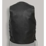 Men's Black Buffalo Nickel Snap Vest Back View