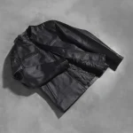 Men's Black Calfskin Leather Biker Jacket