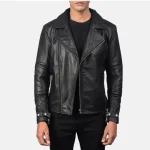 Men's Raiden Black Real Leather Biker Jacket