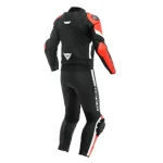 Men's Black Dainese Avro 4 Leather 2PCS Motorcycle Suit Back