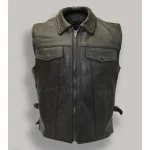Men's Black Fight Club Leather Vest