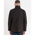 Men's Brown Real Buffalo Leather Utility Jacket Back