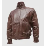 Men's Brown Vintage Leather Bomber Jacket