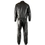 Men's Black Charm Exclusive Leather Tracksuit Back