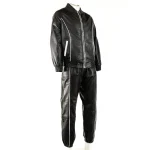 Men's Black Charm Exclusive Leather Tracksuit