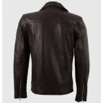 Men's Perforated Summer Leather Jacket Back