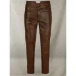 Men's Spanish Brown Jim Morrison Leather Pants