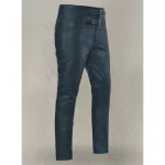 Men's Winsor Blue Soft Jim Morrison Leather Pants Side View