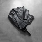 Black Leather Biker Jacket For Men View