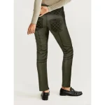 Olive Carrier Burnt Leather Pants Back View