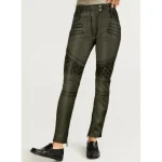 Olive Carrier Burnt Leather Pants