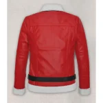 Red Ryan Reynolds Spirited Leather Jacket Back