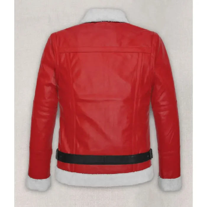 Red Ryan Reynolds Spirited Leather Jacket Back