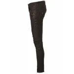 Women's Black Belle Couture Leather Pants Side View