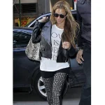 Black Beyonce Leather Cropped Jacket