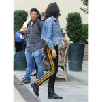 Women's Black Eiza Gonzalez Leather Pants View
