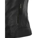 Women's Black Jennifer Aniston Biker Leather Jacket Zipper