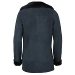 Women's Bleu Corinne Double Breasted Leather Coat Back