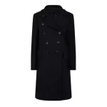 Women's Blue Montrose Button-Up Trench Coat