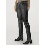 Women's Charcoal Carrier Burnt Leather Pants