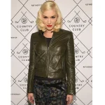 Green Gwen Stefani Cowhide Leather Jacket