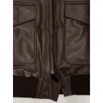 Women's Kendall Jenner Zipper Bomber Leather Jacket Zipper
