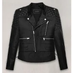 Women's Kristen Stewart Zipper Leather Jacket