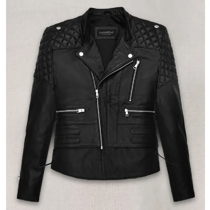 Women'S Kristen Stewart Zipper Leather Jacket