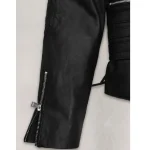 Women's Kristen Stewart Zipper Leather Jacket Zipper