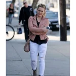 Pink Hilary Duff Leather Jacket