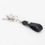 Black Belt Loop Leather Key Ring