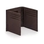 Black Croc-Effect Leather 6 Credit Card Compact Wallet View