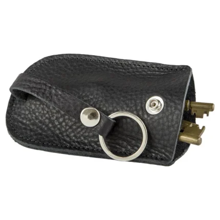 Black Leather Bell Key Holder