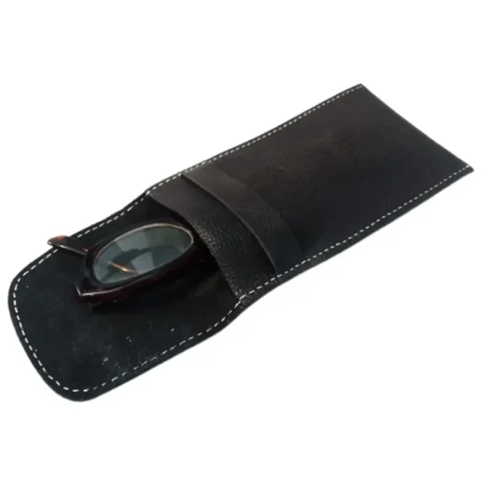 Black Leather Optical Case -Sunglasses Cover Inside