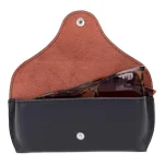 Black Leather Sunglasses Case View